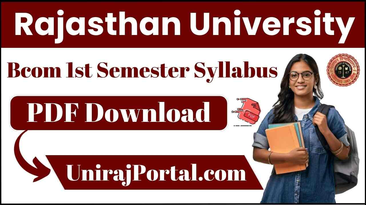 Rajasthan University Bcom 1st Semester Syllabus PDF 2025