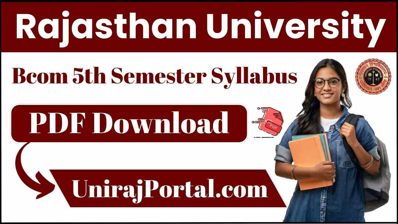 Rajasthan University Bcom 5th Semester Syllabus PDF 2025