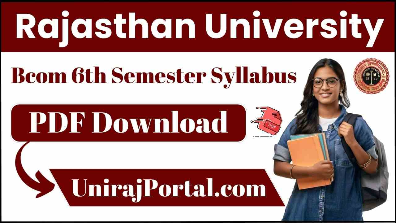 Rajasthan University Bcom 6th Semester Syllabus PDF 2025