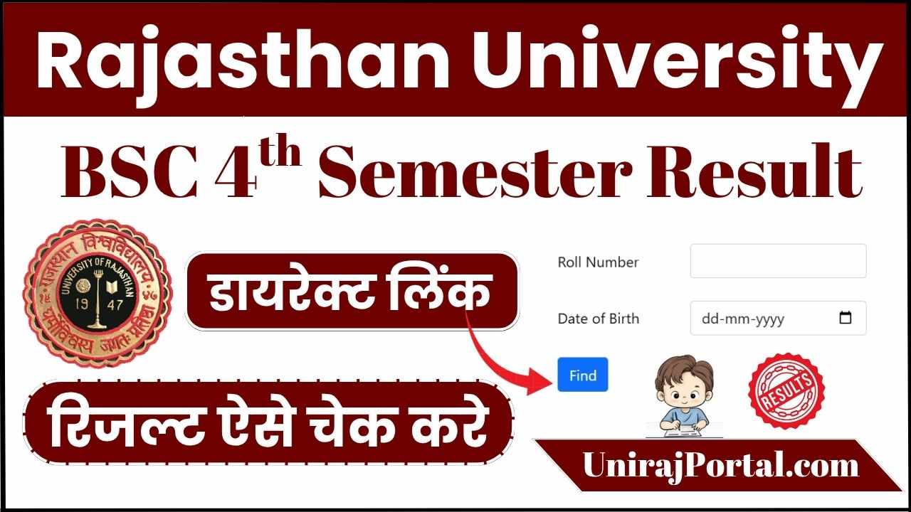 Rajasthan University BSC 4th Semester Result 2025- राजस्थान यूनिवर्सिटी BSC 4th सेमेस्टर का रिजल्ट कब आएगा?